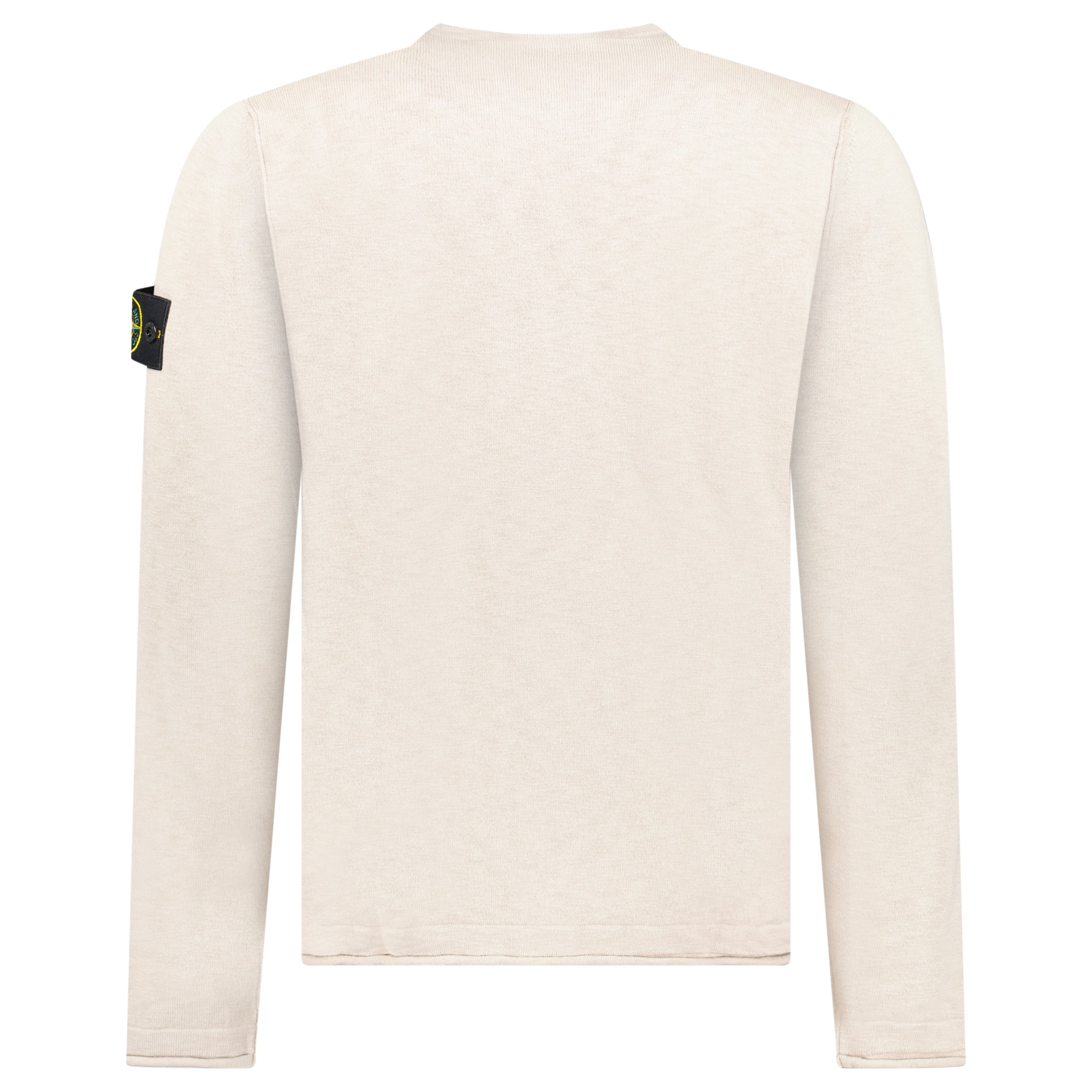 Stone Island Organic Cotton and Nylon Crewneck Jumper in Desert Beige