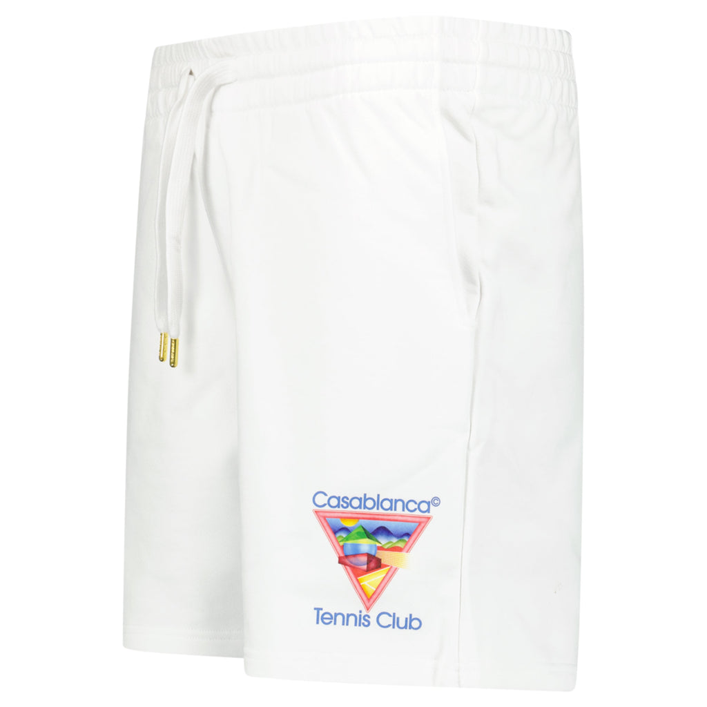 Casablanca Tennis Club Icon Sweatshorts in Off-White