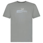 CP Company Logo T-Shirt in Smoked Pearl Grey