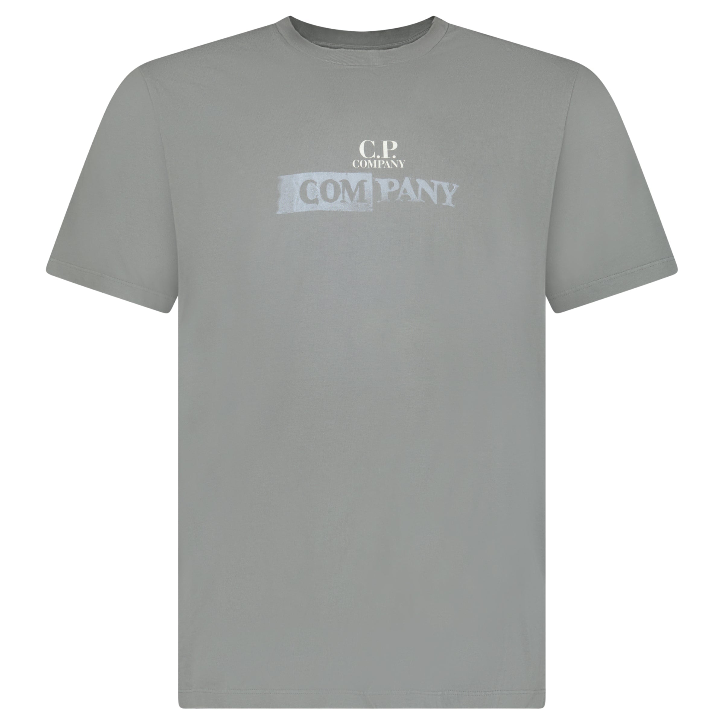 CP Company Logo T-Shirt in Smoked Pearl Grey