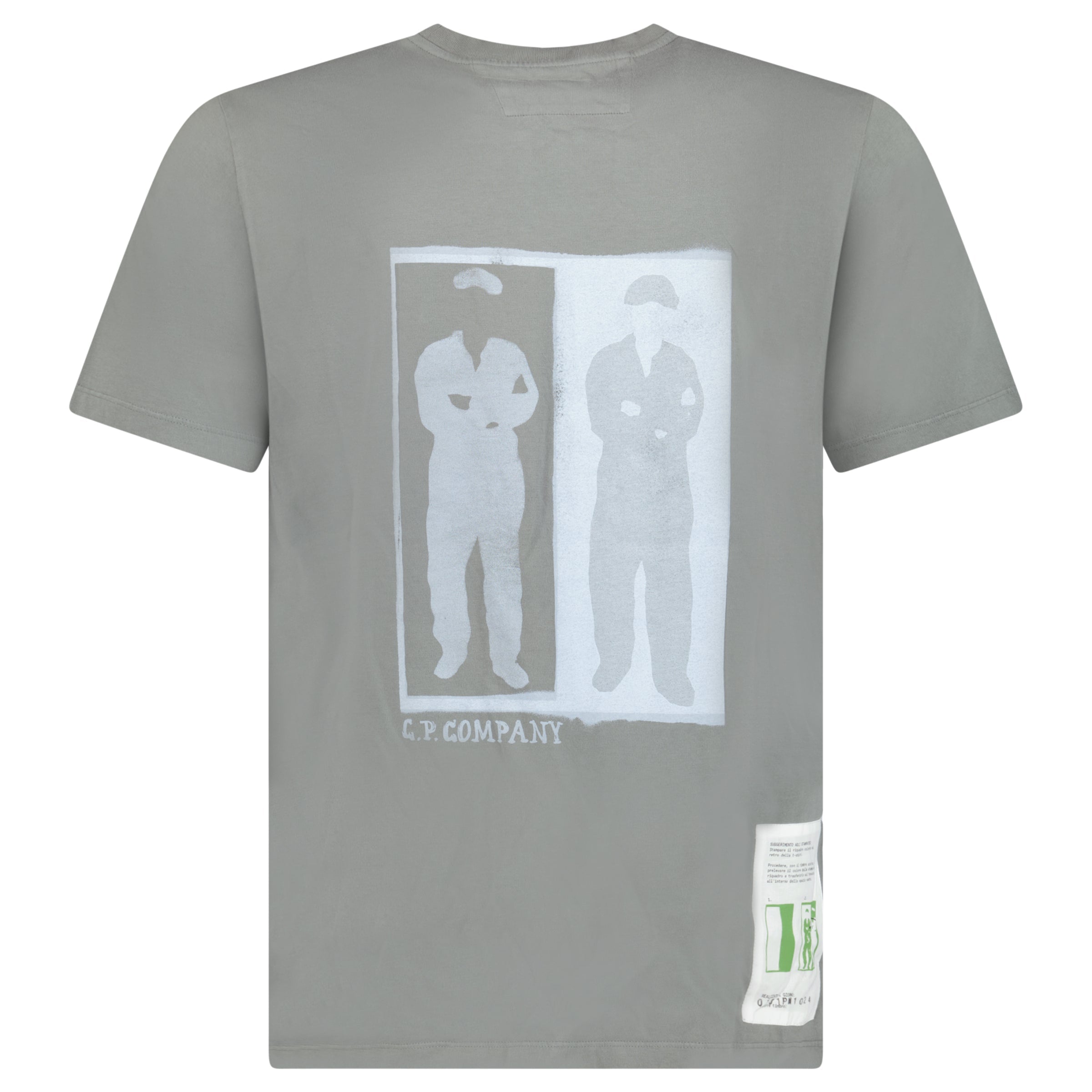 CP Company Logo T-Shirt in Smoked Pearl Grey