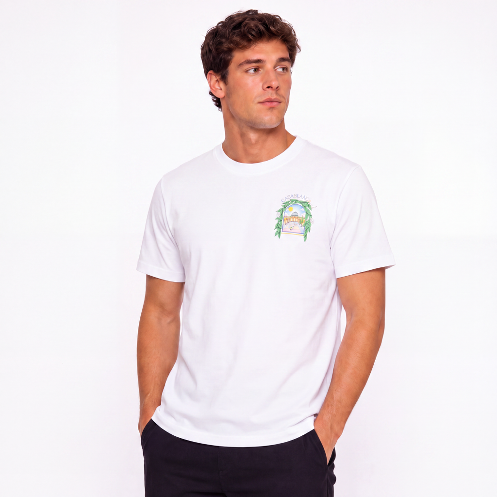 Casablanca L'Arche Tennis Club T-Shirt in White
