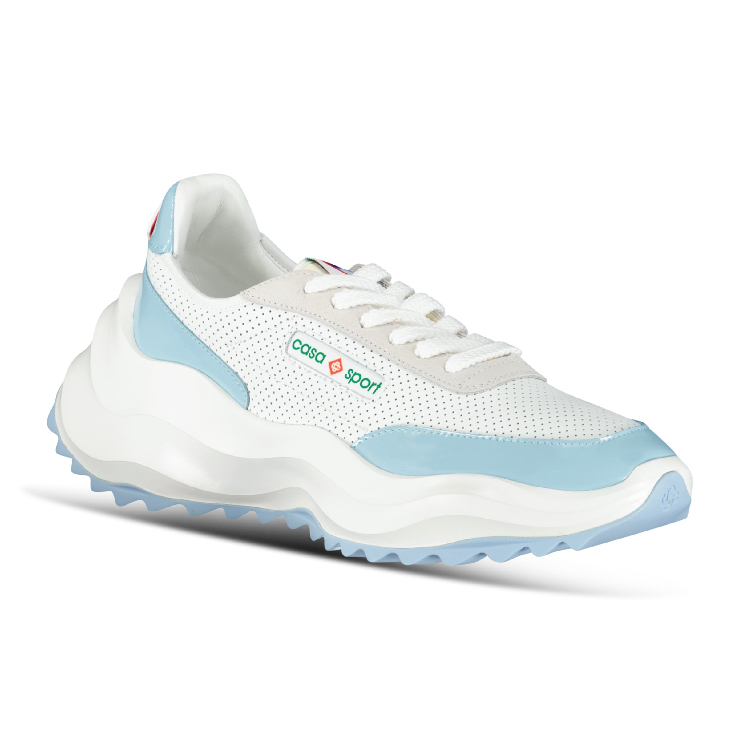 Casablanca Atlantis Chunky Sneakers White & Baby Blue