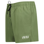 Amiri Core Logo Drawstring Swim Shorts Military Green