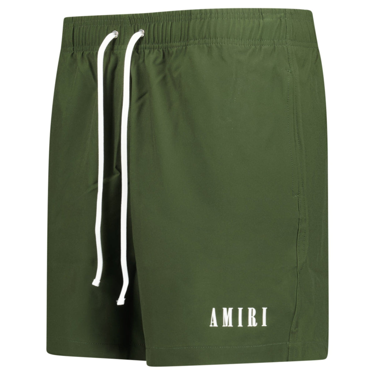 Amiri Core Logo Drawstring Swim Shorts Olive Green