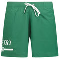 Amiri Ma Bar White Logo Drawstring Swim Shorts Military Green