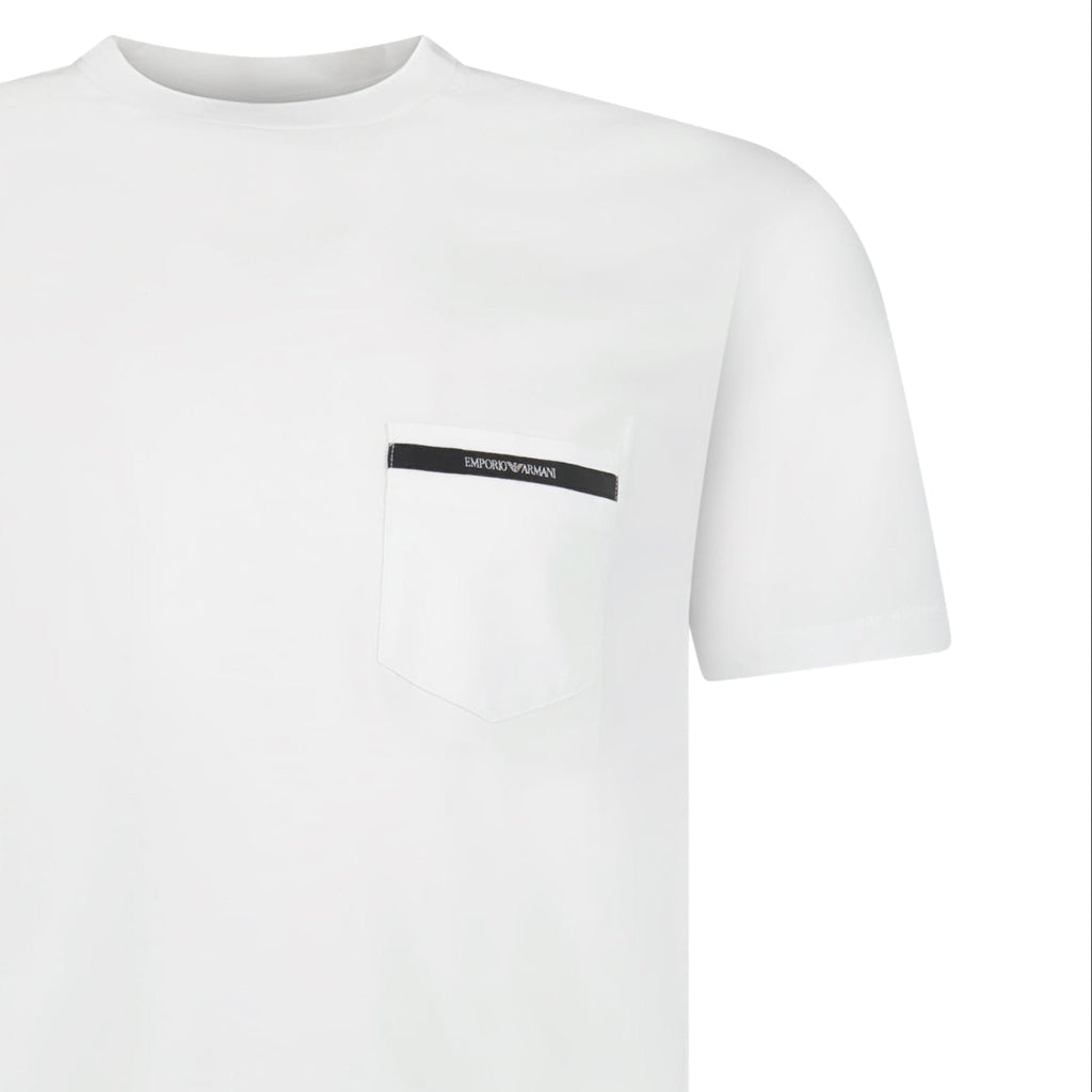Armani Chest Pocket T-Shirt in White