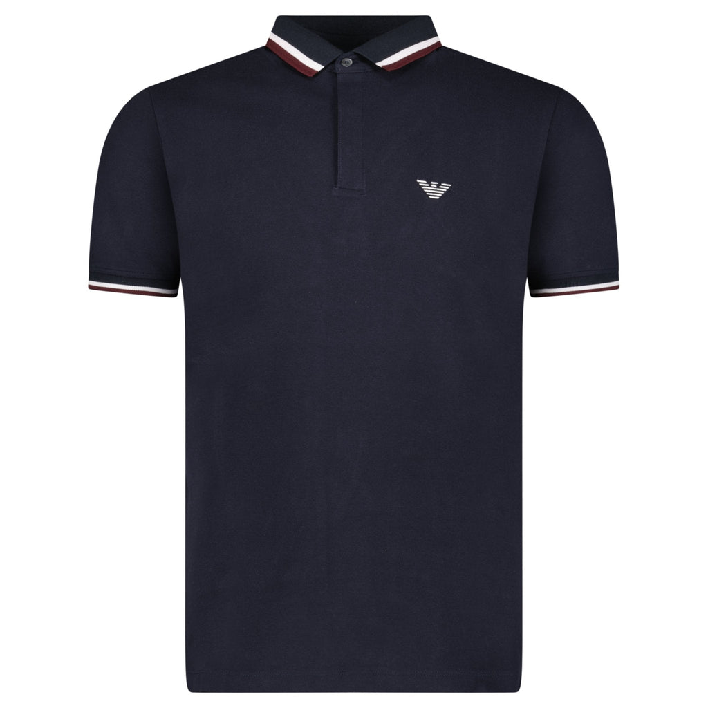 Armani Eagle Logo Polo Shirt in Navy
