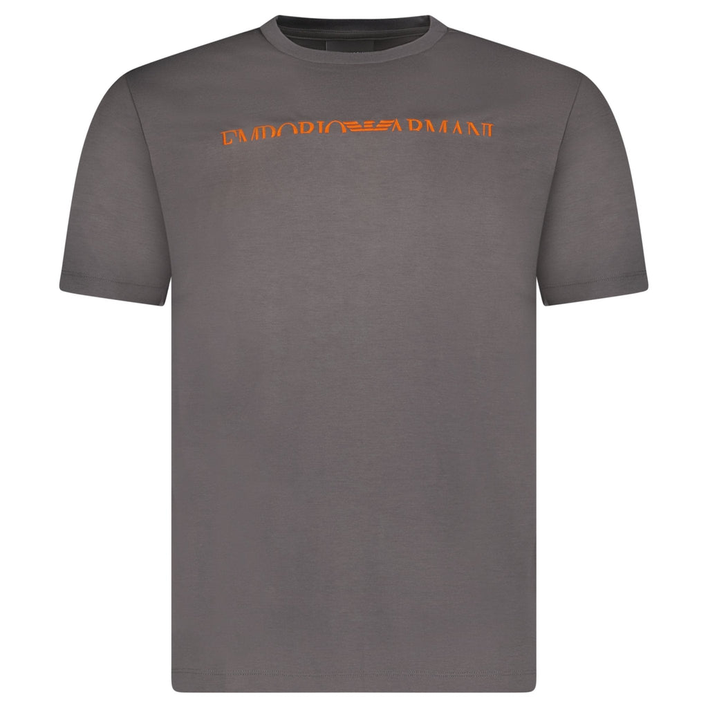 Armani Logo Print T-Shirt in Grey