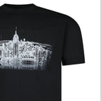 Armani New York Skyline Graphic T-Shirt in Black