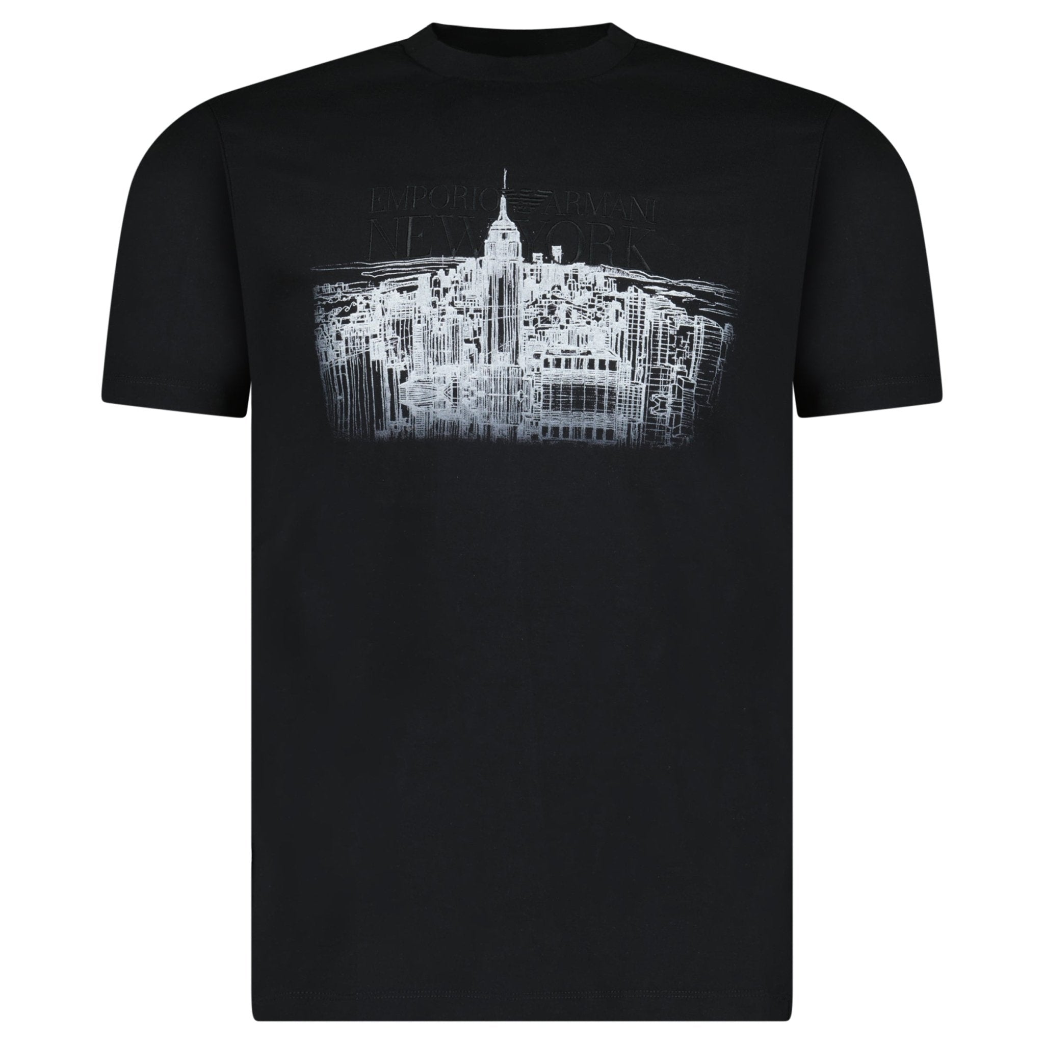 Armani New York Skyline Graphic T-Shirt in Black