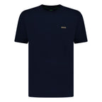 Hugo Boss Active Gold Logo-Print T-Shirt Navy