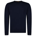 Boss Avac Crew Neck Knit Jumper in Navy