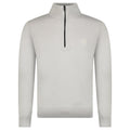 Boss Kanobix Cotton/Cashmere Half Zip Jumper Grey