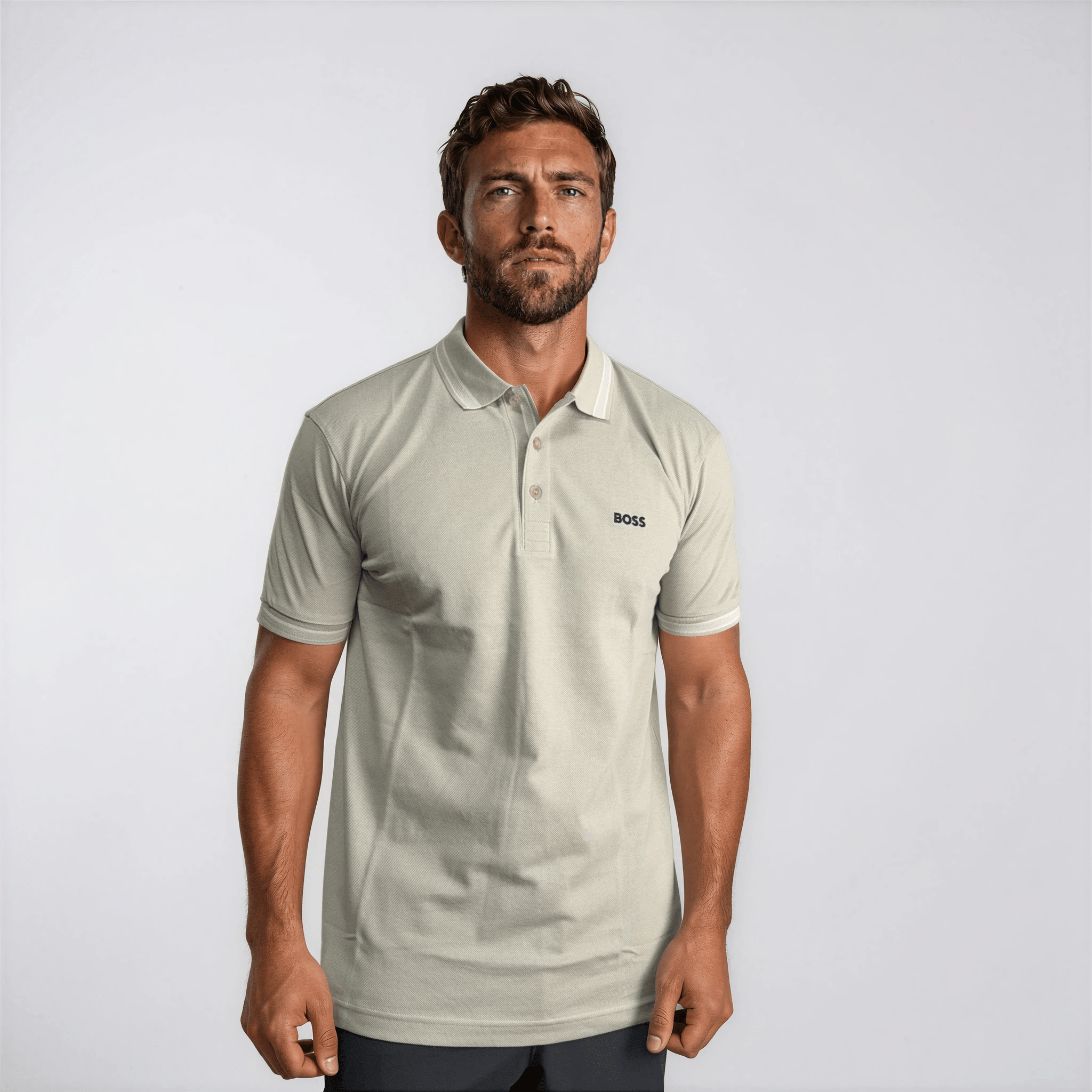 Boss Paddy Polo Shirt in Light Beige