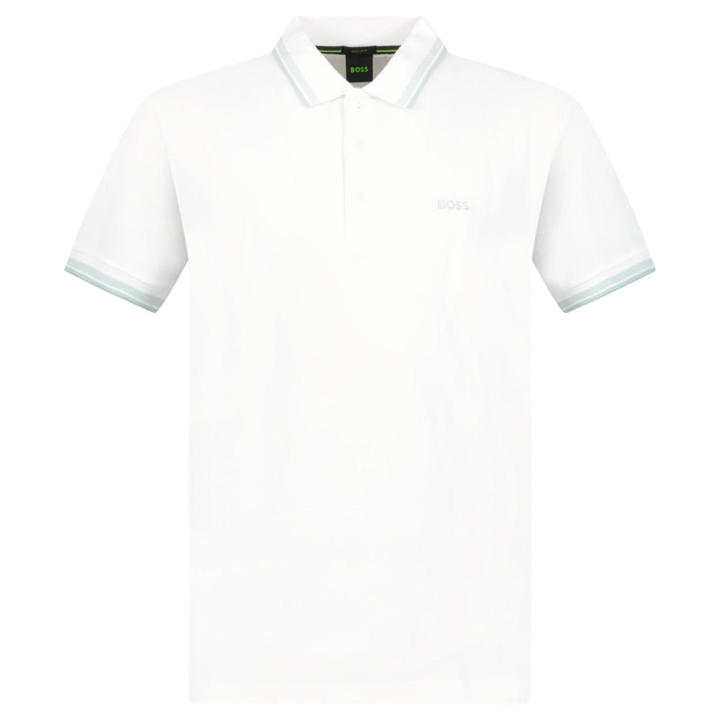 Boss Paddy Polo Shirt in Open White