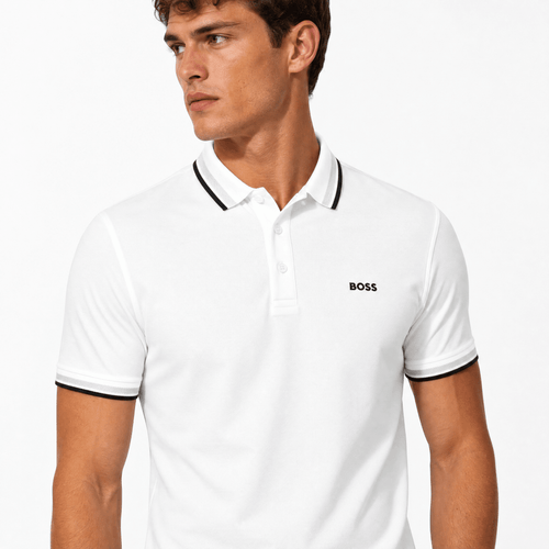Boss Paddy Polo Shirt White