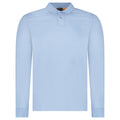 Boss Passerby Long Sleeve Polo Shirt in Open Blue