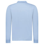 Boss Passerby Long Sleeve Polo Shirt in Open Blue