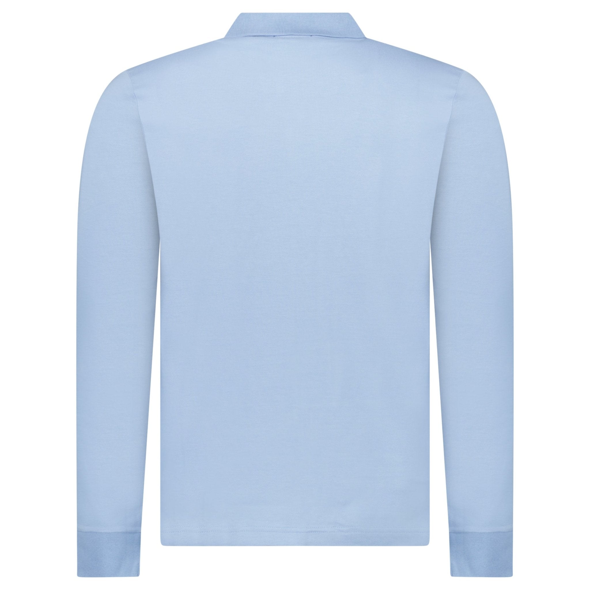 Boss Passerby Long Sleeve Polo Shirt in Open Blue