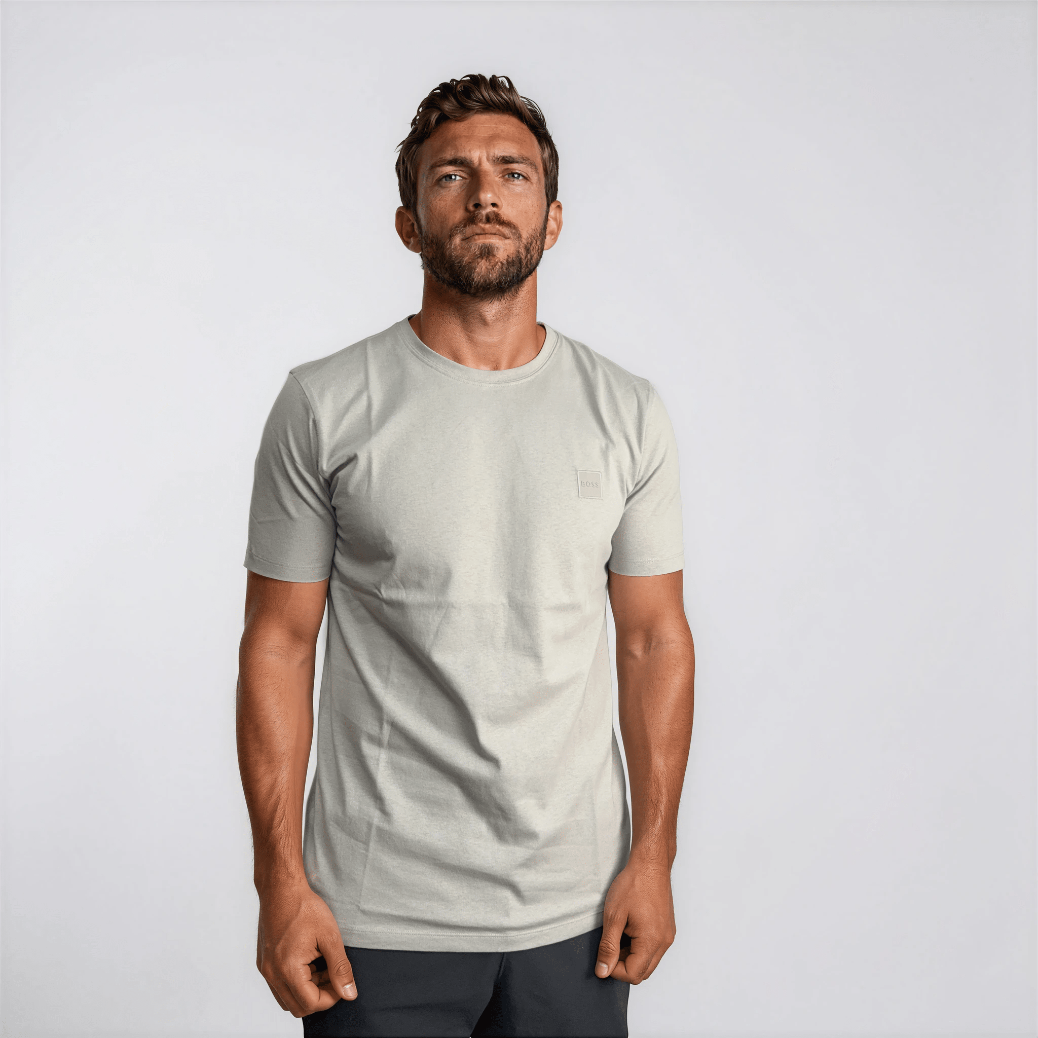 Boss Tales T-Shirt in Open Grey