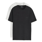 Boss Two-Pack Ribbed T-Shirts in White & Black