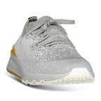 Brunello Cucinelli Cotton-Blend Chiné-Knit Sneakers in Grey