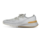 Brunello Cucinelli Cotton-Blend Chiné-Knit Sneakers in Grey