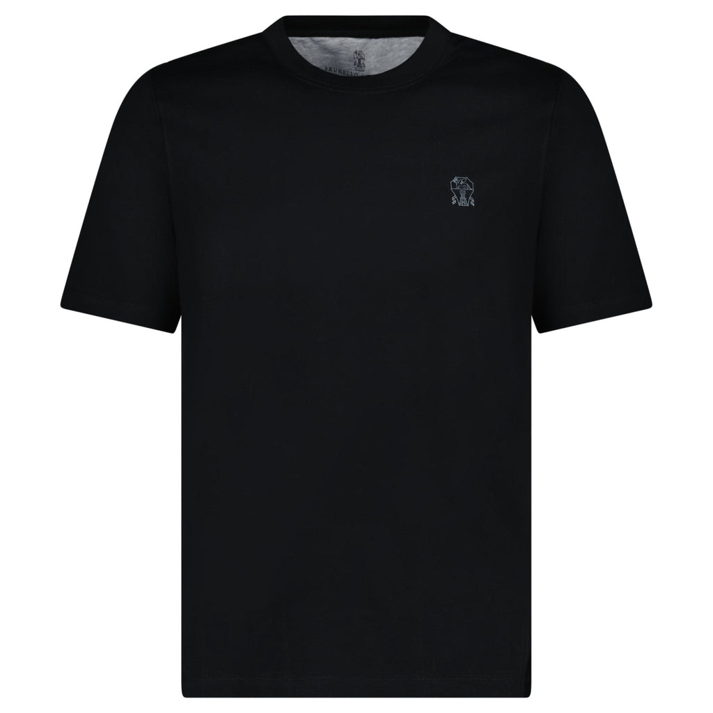 Brunello Cucinelli Cotton Jersey T-Shirt in Black