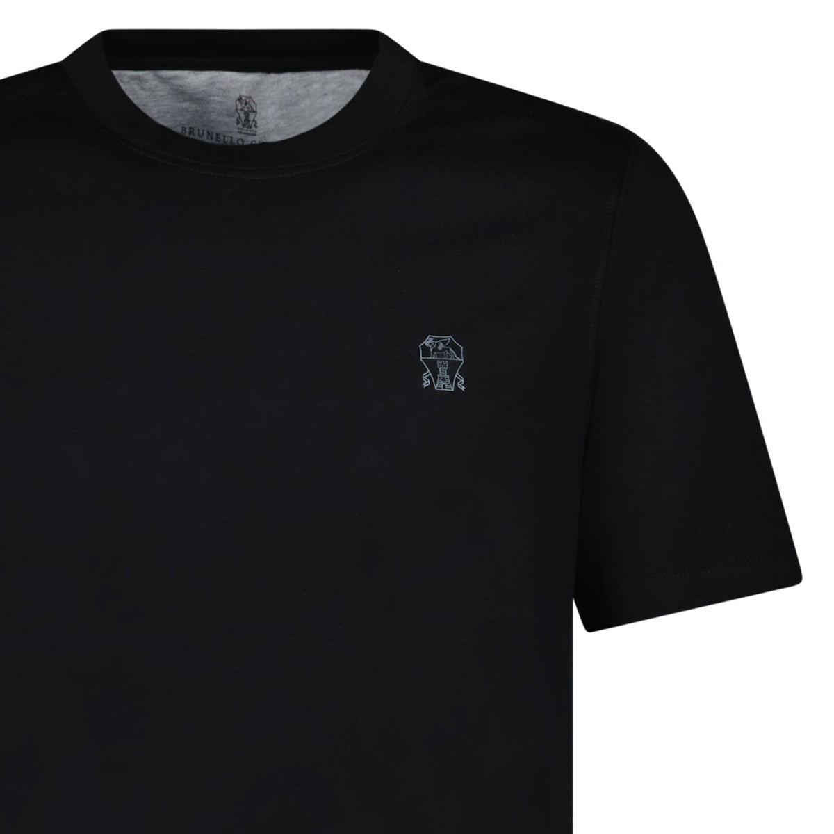 Brunello Cucinelli Cotton Jersey T-Shirt in Black