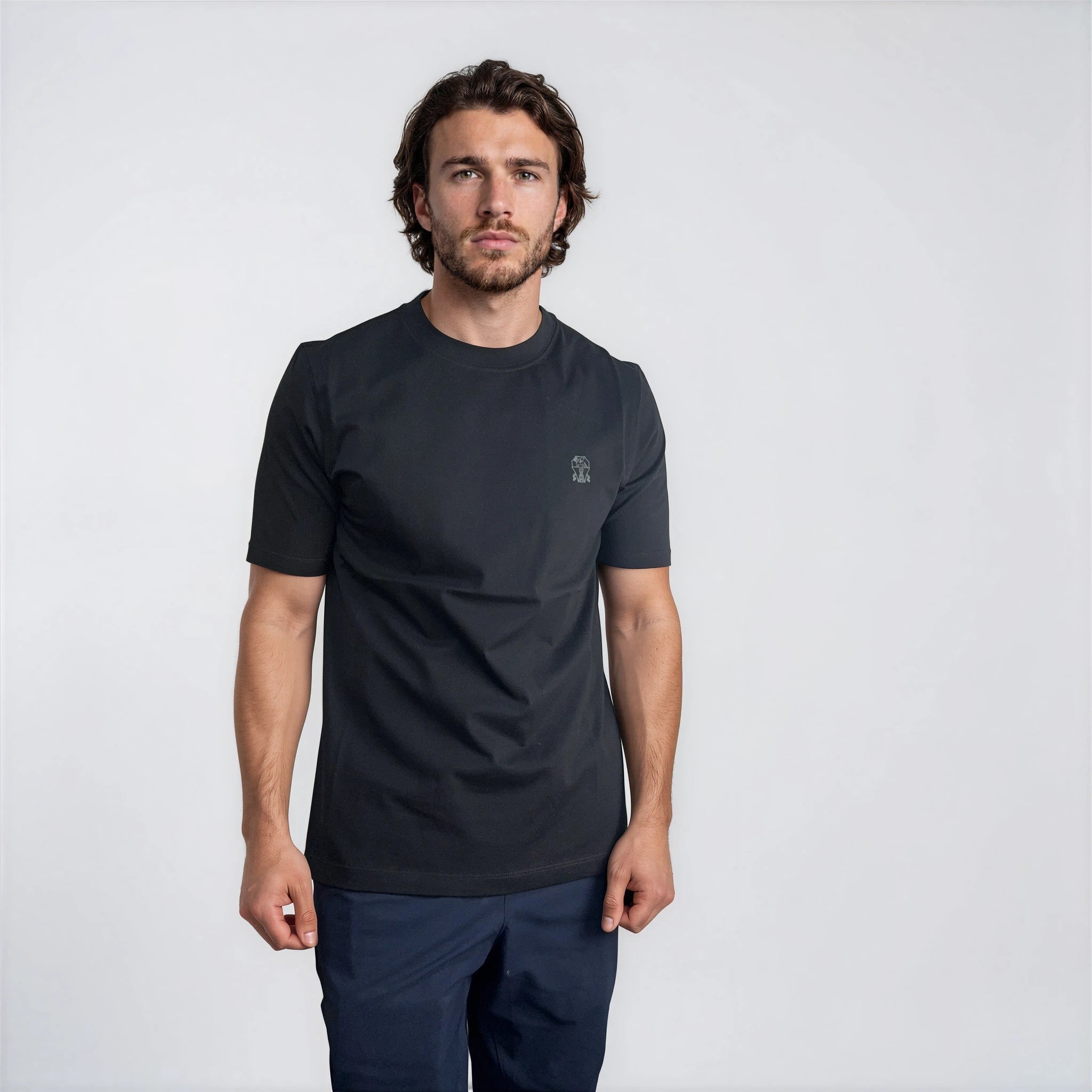 Brunello Cucinelli Cotton Jersey T-Shirt in Black