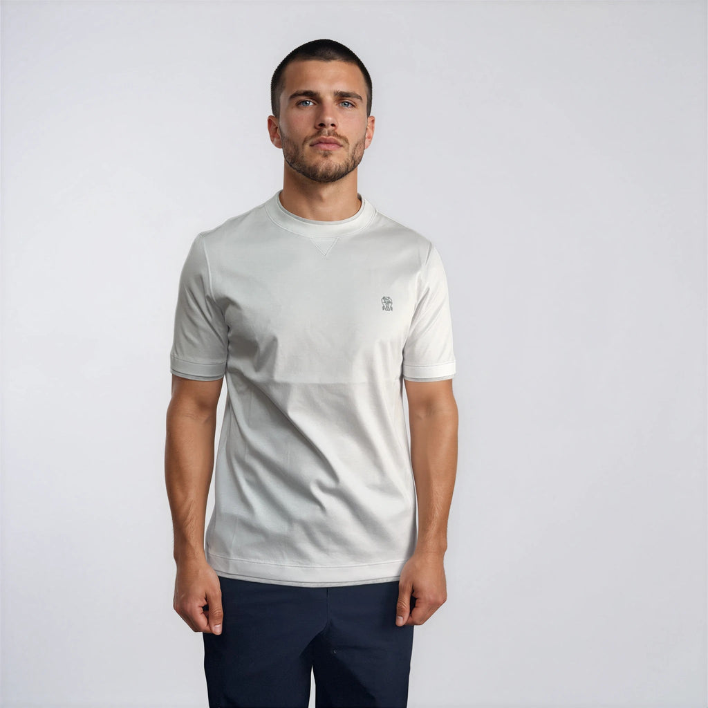 Brunello Cucinelli Double Layer T-Shirt in White