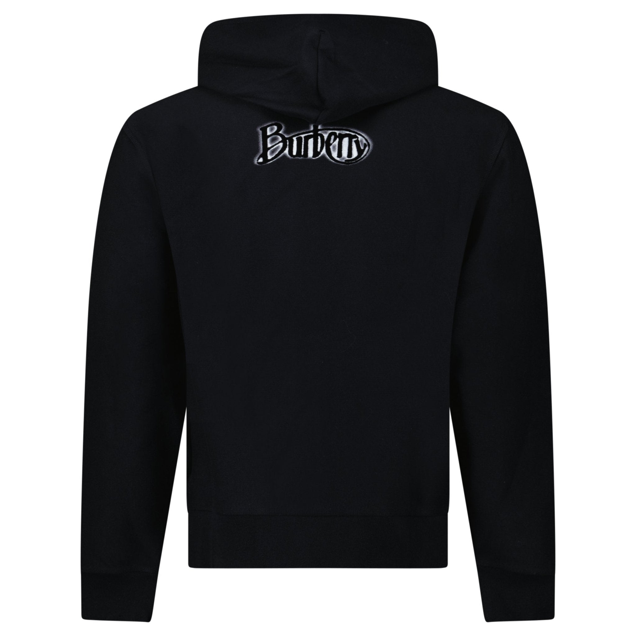 Burberry Archive Rear Felt Logo Hoodie in Black