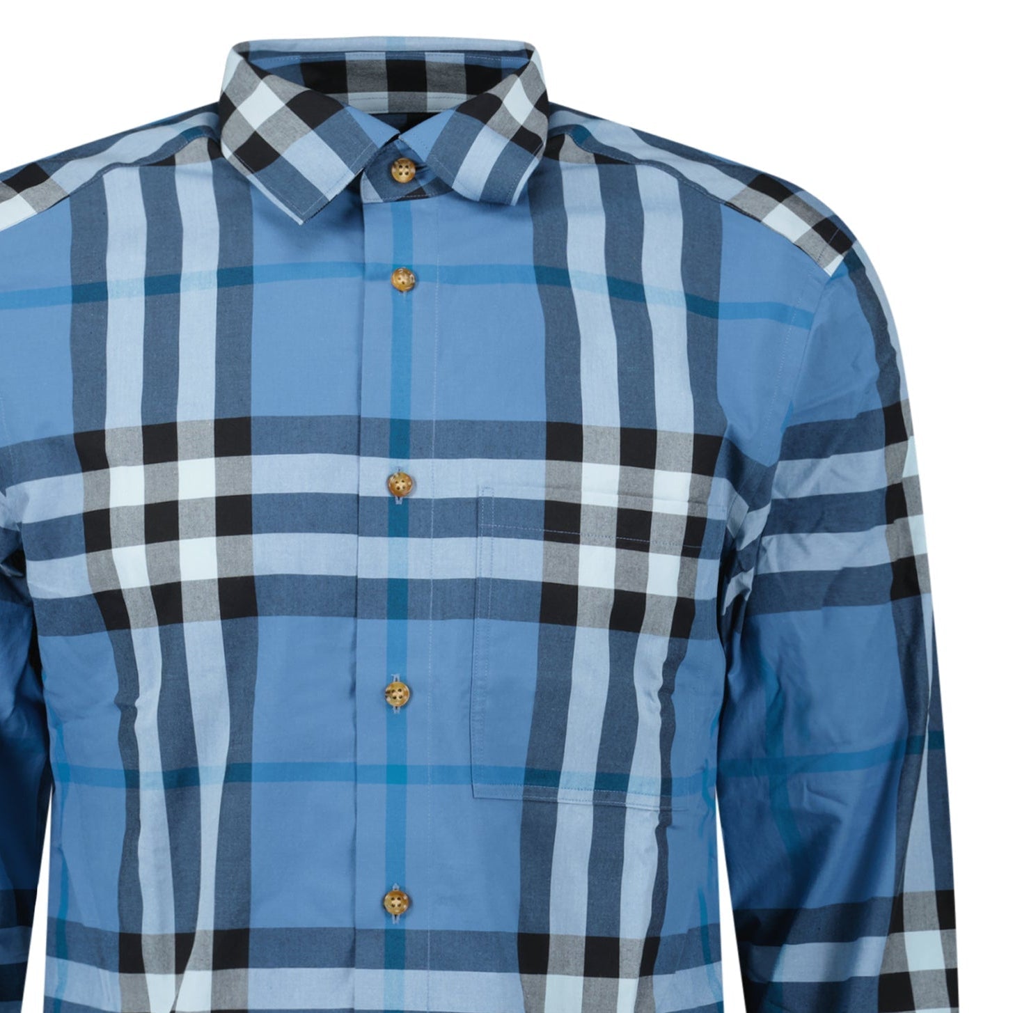 Burberry 'Claverdon' Check Shirt in Blue Jade