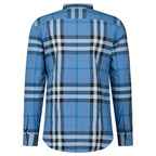 Burberry 'Claverdon' Check Shirt in Blue Jade