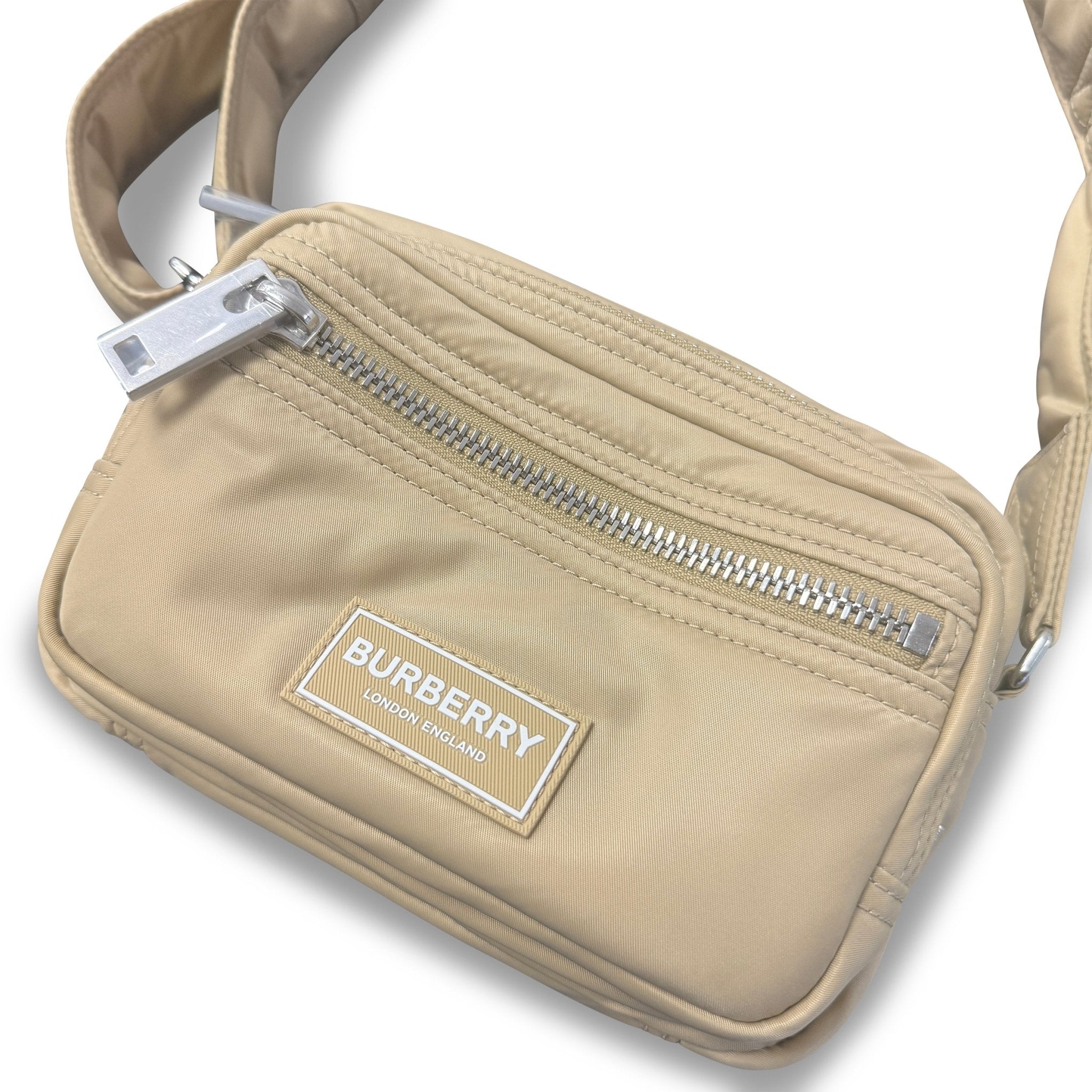 Burberry 'Ellison' Cross Body Messenger Bag Gold Honey