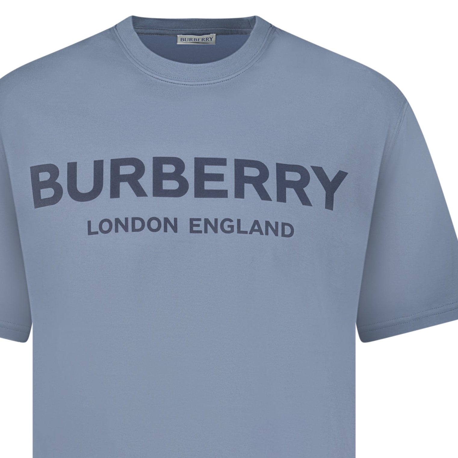 Burberry 'Ellison' Logo Print T-Shirt Carbon Blue