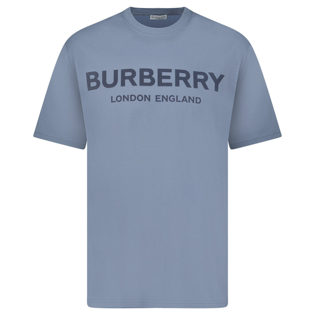 Burberry 'Ellison' Logo Print T-Shirt Carbon Blue