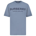 Burberry 'Ellison' Logo Print T-Shirt Carbon Blue