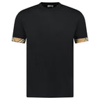Burberry 'Ellison' Organic Cotton Check Sleeve Black