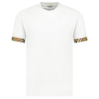 Burberry 'Ellison' Organic Cotton Check Sleeve White