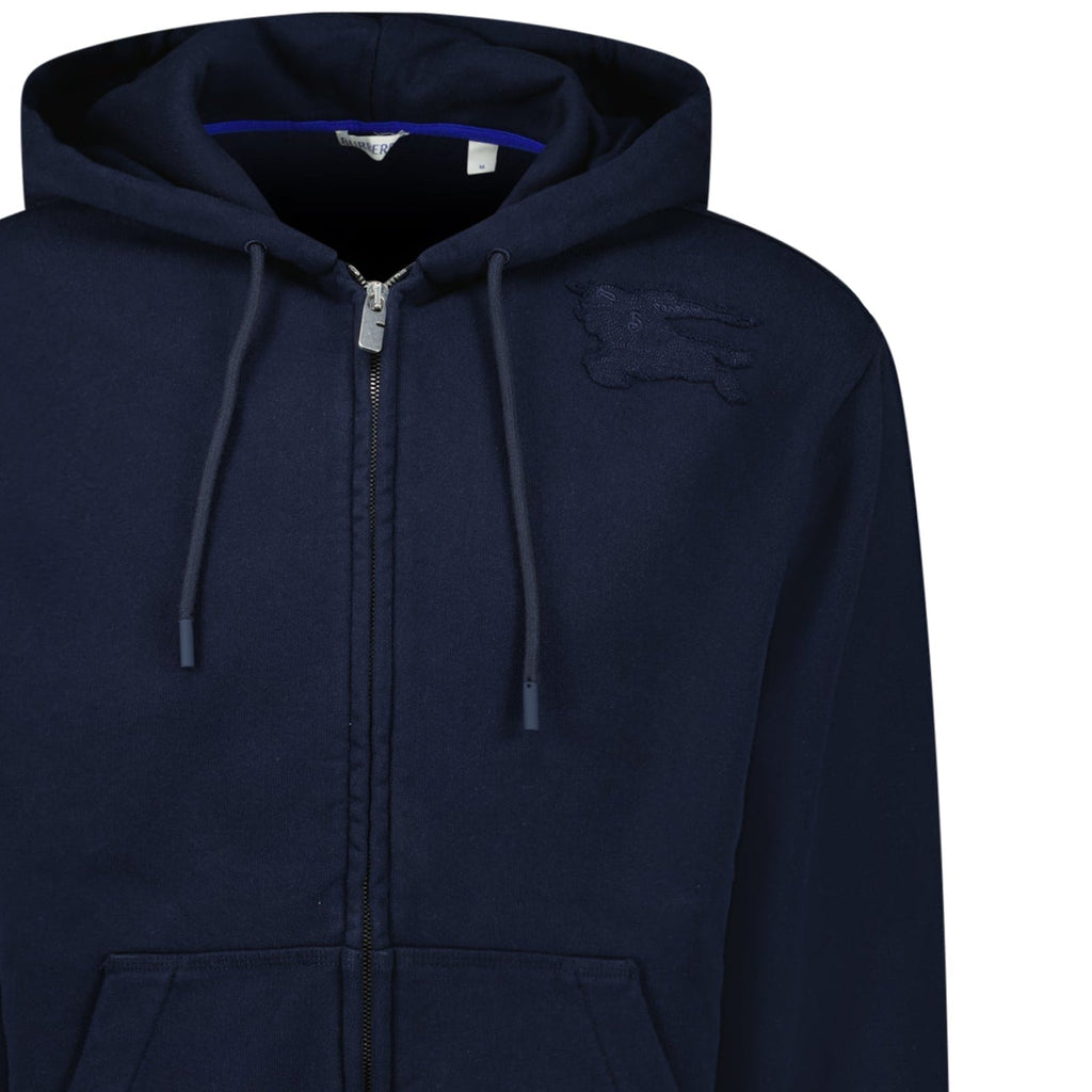 Burberry Embroidery Relaxed Fit Horseferry Logo Jacket Navy