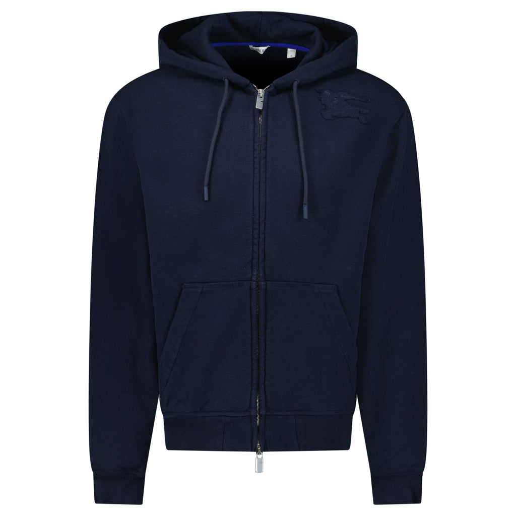Burberry Embroidery Relaxed Fit Horseferry Logo Jacket Navy