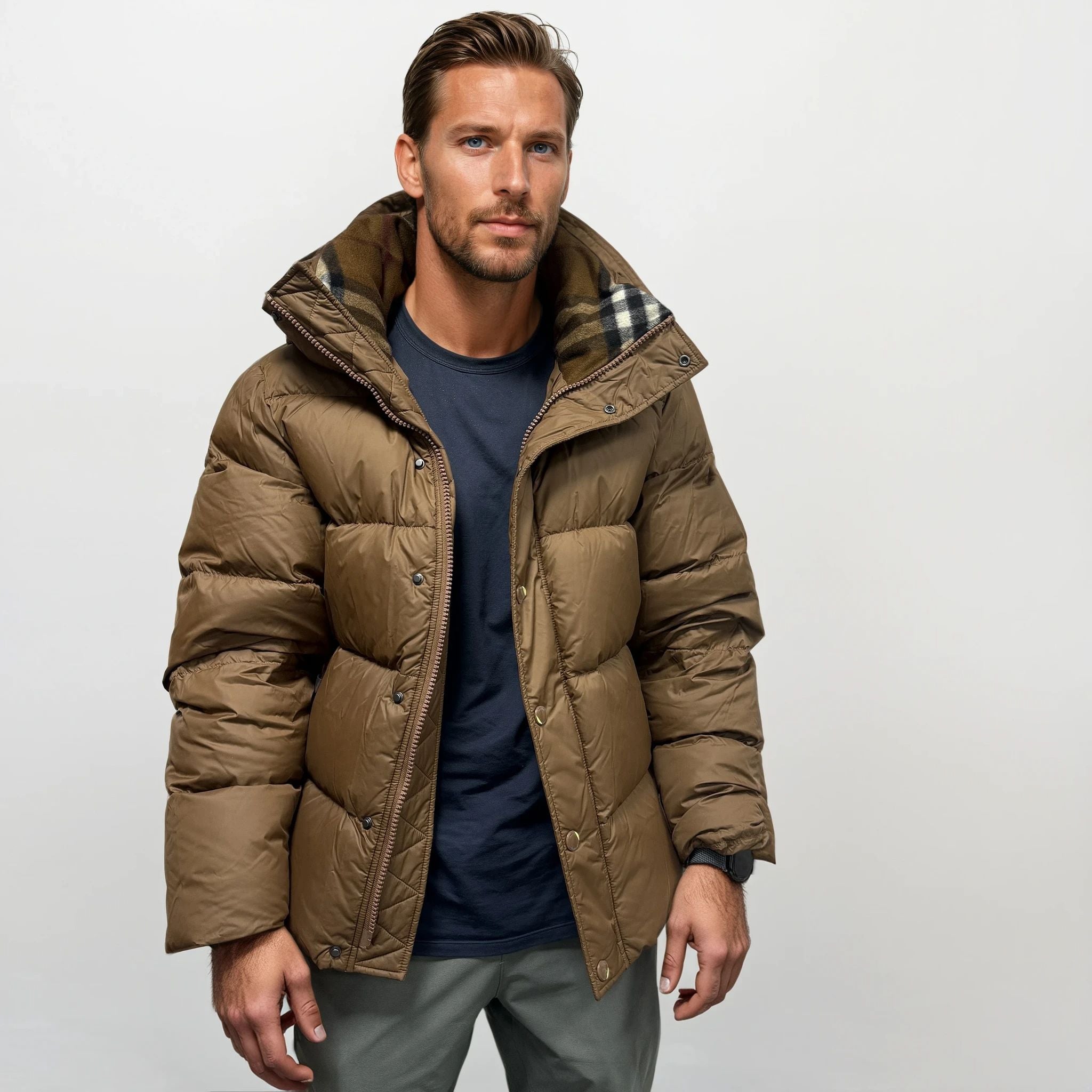 Burberry Halsby Puffer Down Jacket Brown
