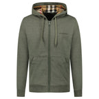 Burberry 'Hove' Check Hoodie Khaki