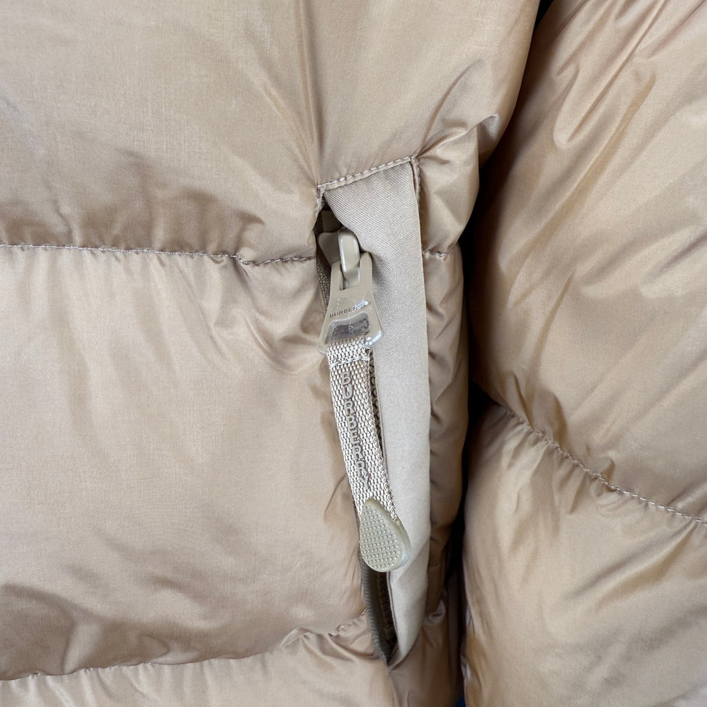 Burberry 'Leeds' Detachable Sleeve Hooded Down Jacket Warm Honey