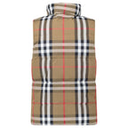 Burberry 'Lowick' Reversible Down Gilet Black & Check