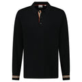 Burberry 'Pace' Signature Stripe Wool Polo Black