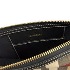 Burberry Peyton Check Wristlet Taupe Brown
