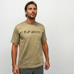 Burberry Check Logo Embroidered T-Shirt Beige